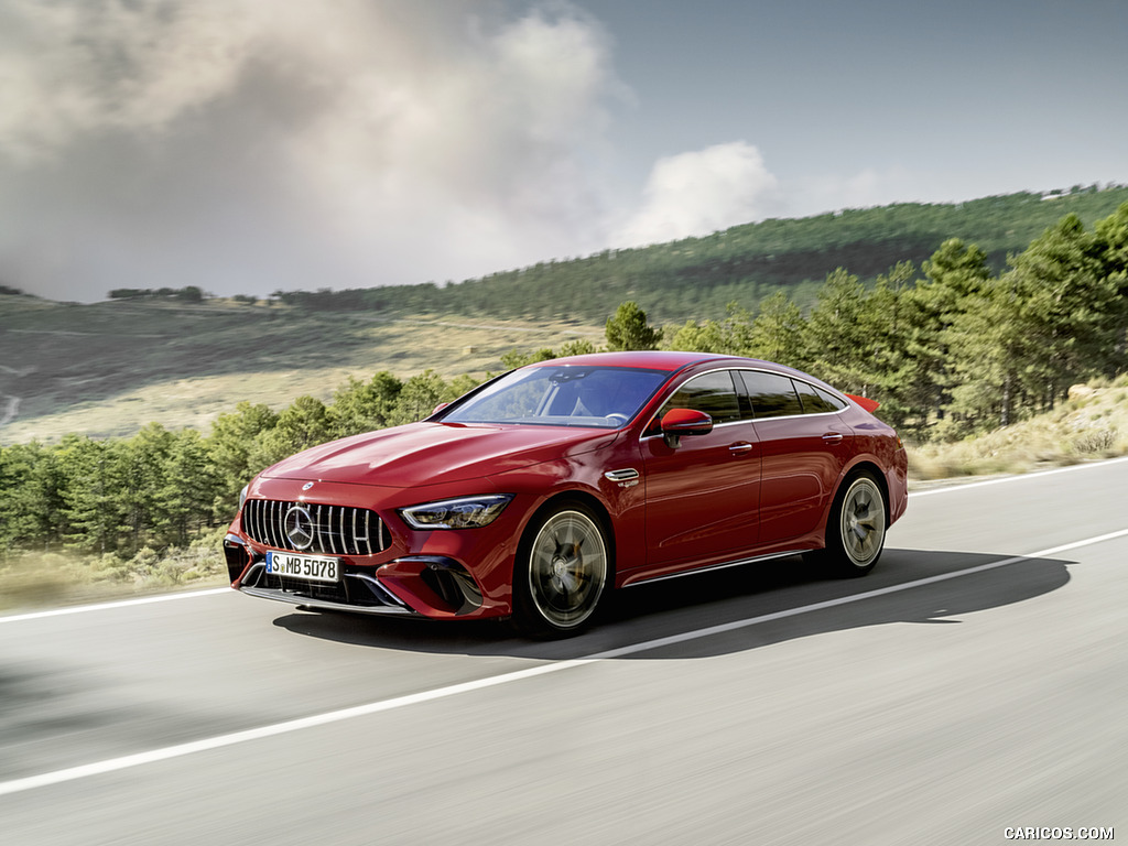 2022 Mercedes-AMG GT 63 S E Performance 4MATIC+ (Color: Jupiter Red) - Front Three-Quarter