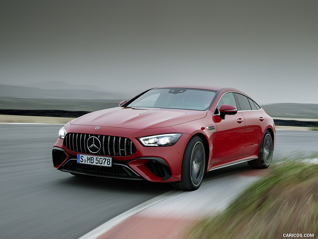 2022 Mercedes-AMG GT 63 S E Performance 4MATIC+ (Color: Jupiter Red) - Front Three-Quarter