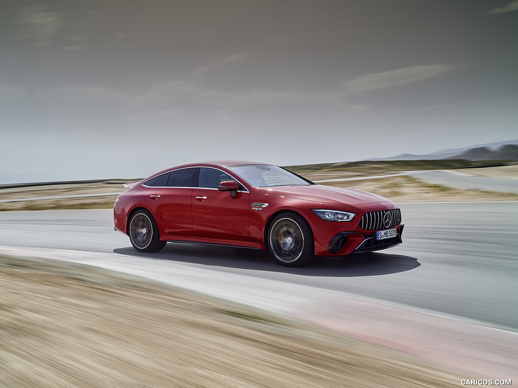 2022 Mercedes-AMG GT 63 S E Performance 4MATIC+ (Color: Jupiter Red) - Front Three-Quarter