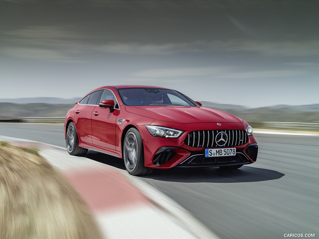 2022 Mercedes-AMG GT 63 S E Performance 4MATIC+ (Color: Jupiter Red) - Front Three-Quarter