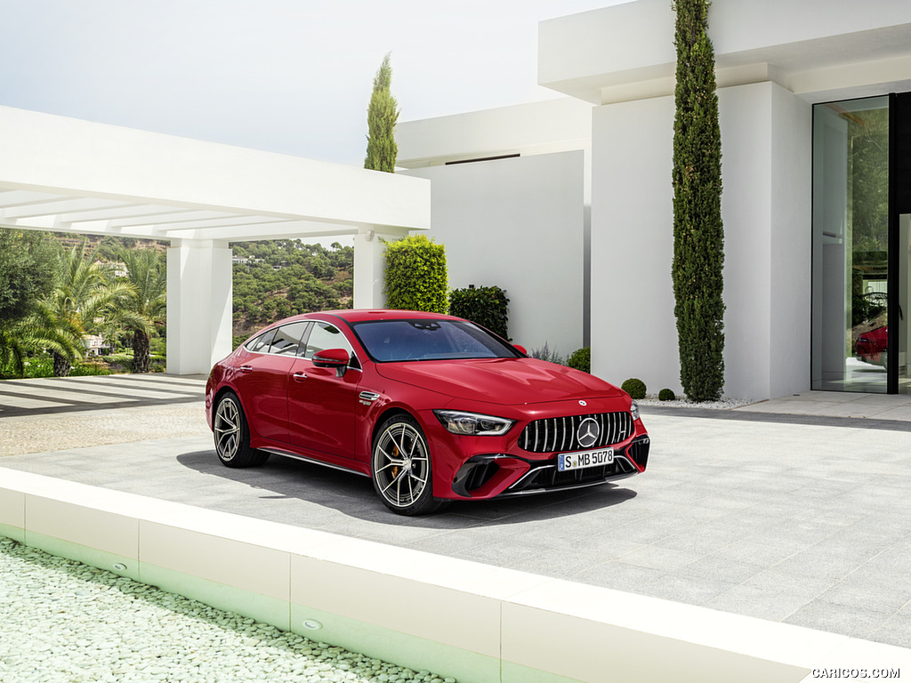 2022 Mercedes-AMG GT 63 S E Performance 4MATIC+ (Color: Jupiter Red) - Front Three-Quarter