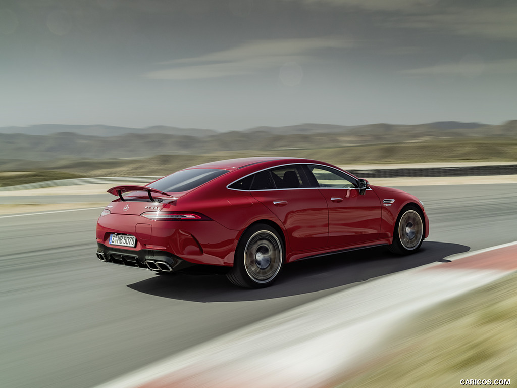 2022 Mercedes-AMG GT 63 S E Performance 4MATIC+ (Color: Jupiter Red) - Rear Three-Quarter