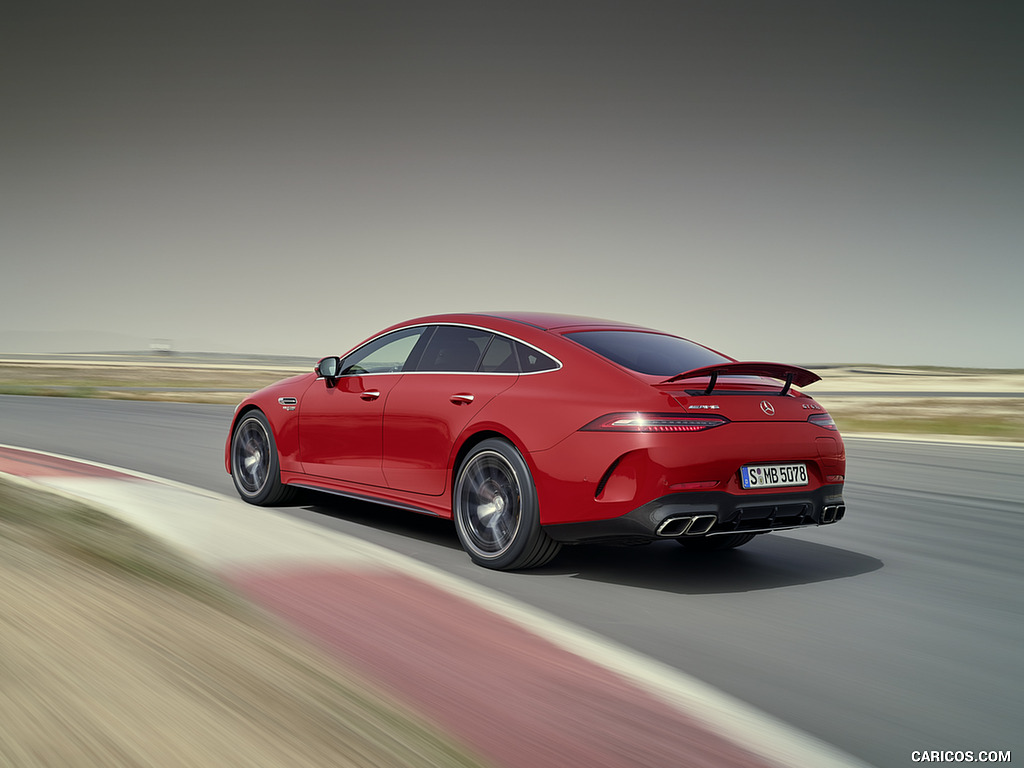 2022 Mercedes-AMG GT 63 S E Performance 4MATIC+ (Color: Jupiter Red) - Rear Three-Quarter