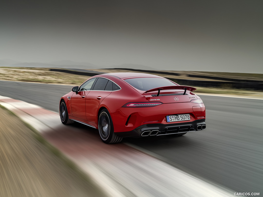 2022 Mercedes-AMG GT 63 S E Performance 4MATIC+ (Color: Jupiter Red) - Rear Three-Quarter