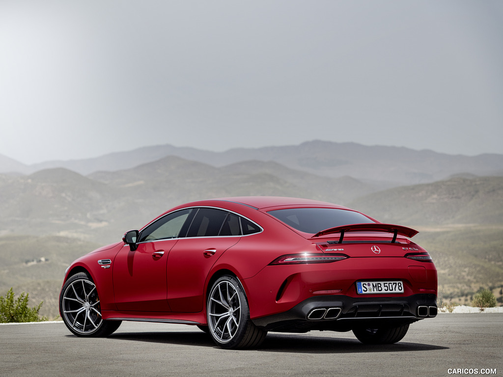 2022 Mercedes-AMG GT 63 S E Performance 4MATIC+ (Color: Jupiter Red) - Rear Three-Quarter