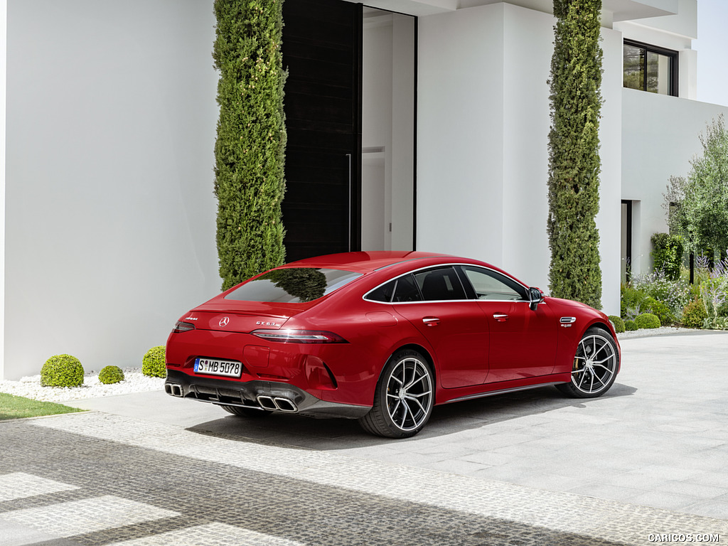 2022 Mercedes-AMG GT 63 S E Performance 4MATIC+ (Color: Jupiter Red) - Rear Three-Quarter