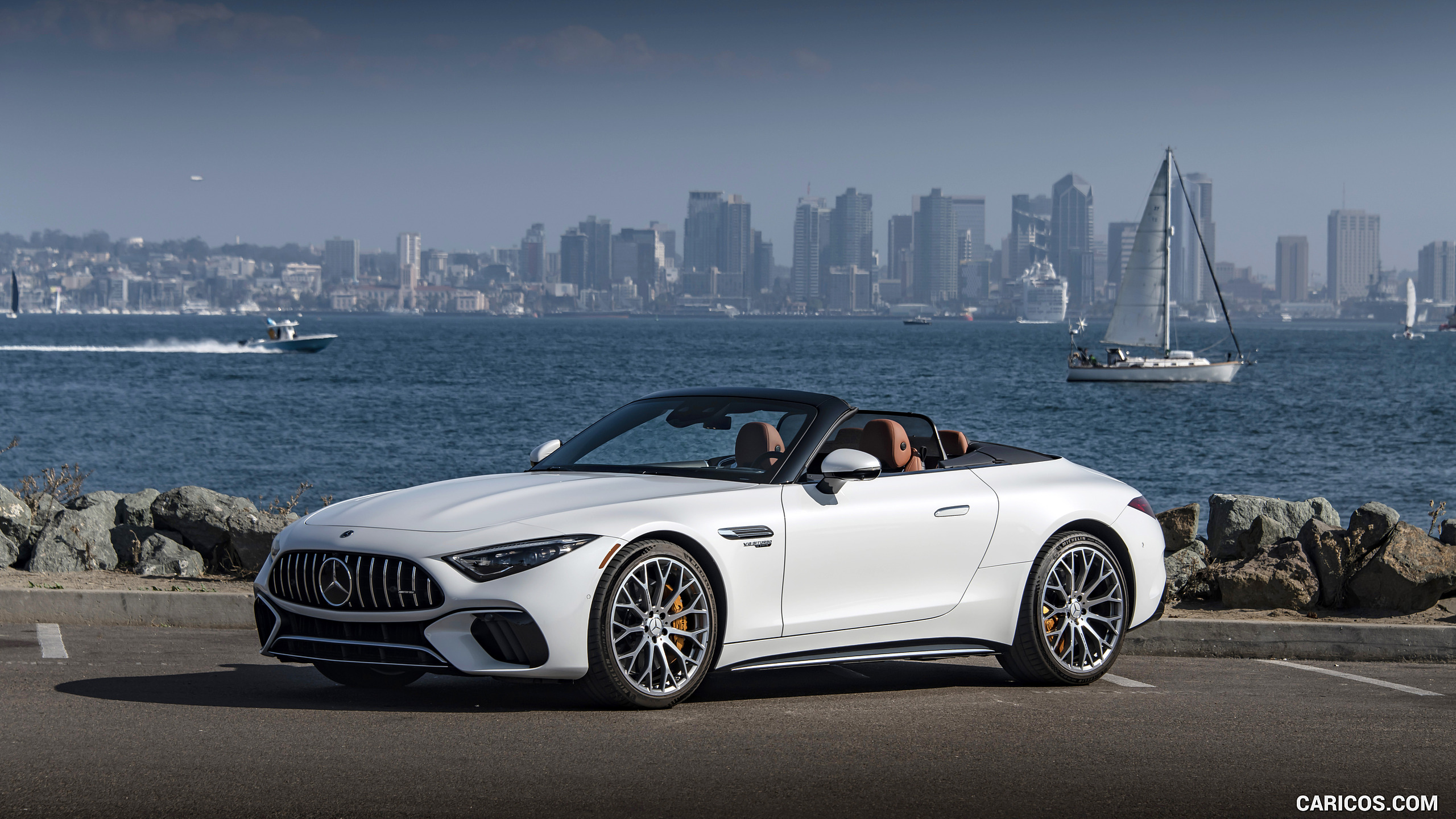 2022 Mercedes-AMG SL 55 4MATIC+ (Color: Opalith White Bright), #131 of 235
