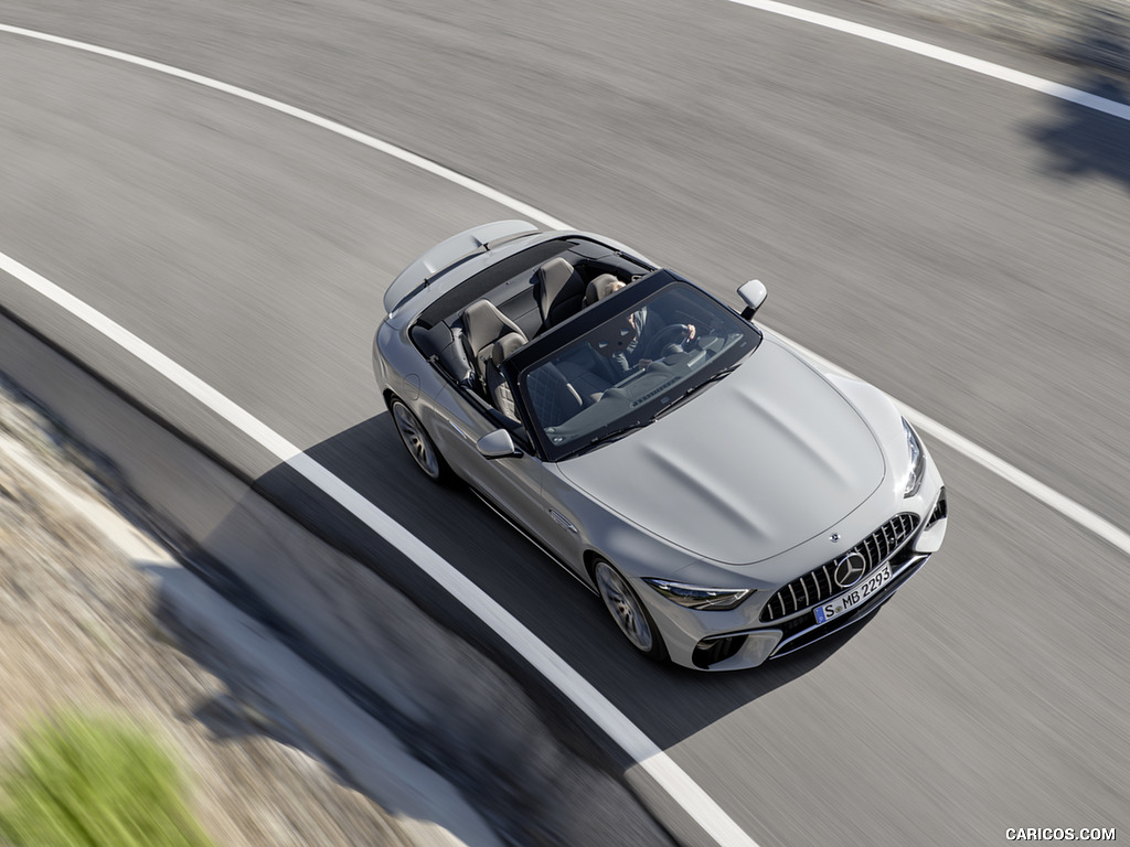 2022 Mercedes-AMG SL 55 4MATIC+ (Color: Alpine Grey Uni) - Top