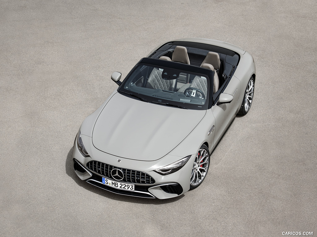 2022 Mercedes-AMG SL 55 4MATIC+ (Color: Alpine Grey Uni) - Top