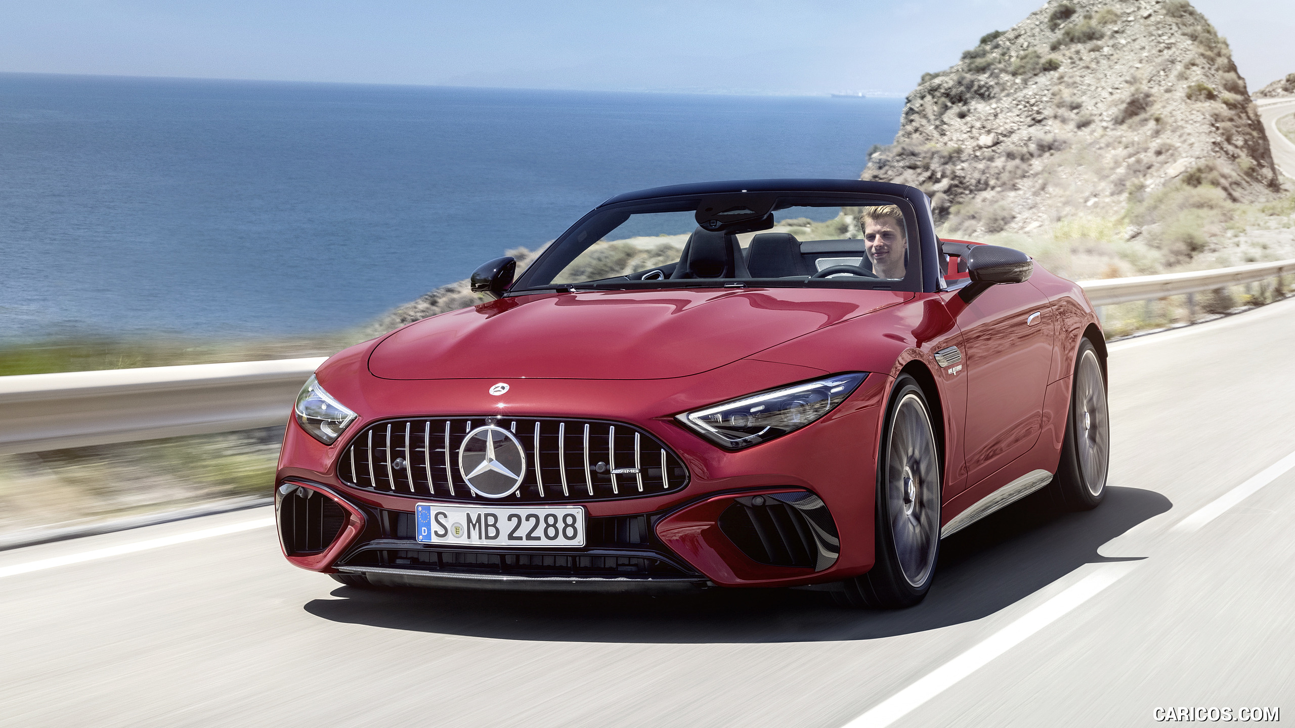 2022 Mercedes-AMG SL 63 4MATIC+ (Color: Patagonia Red Metallic) - Front, #1 of 235