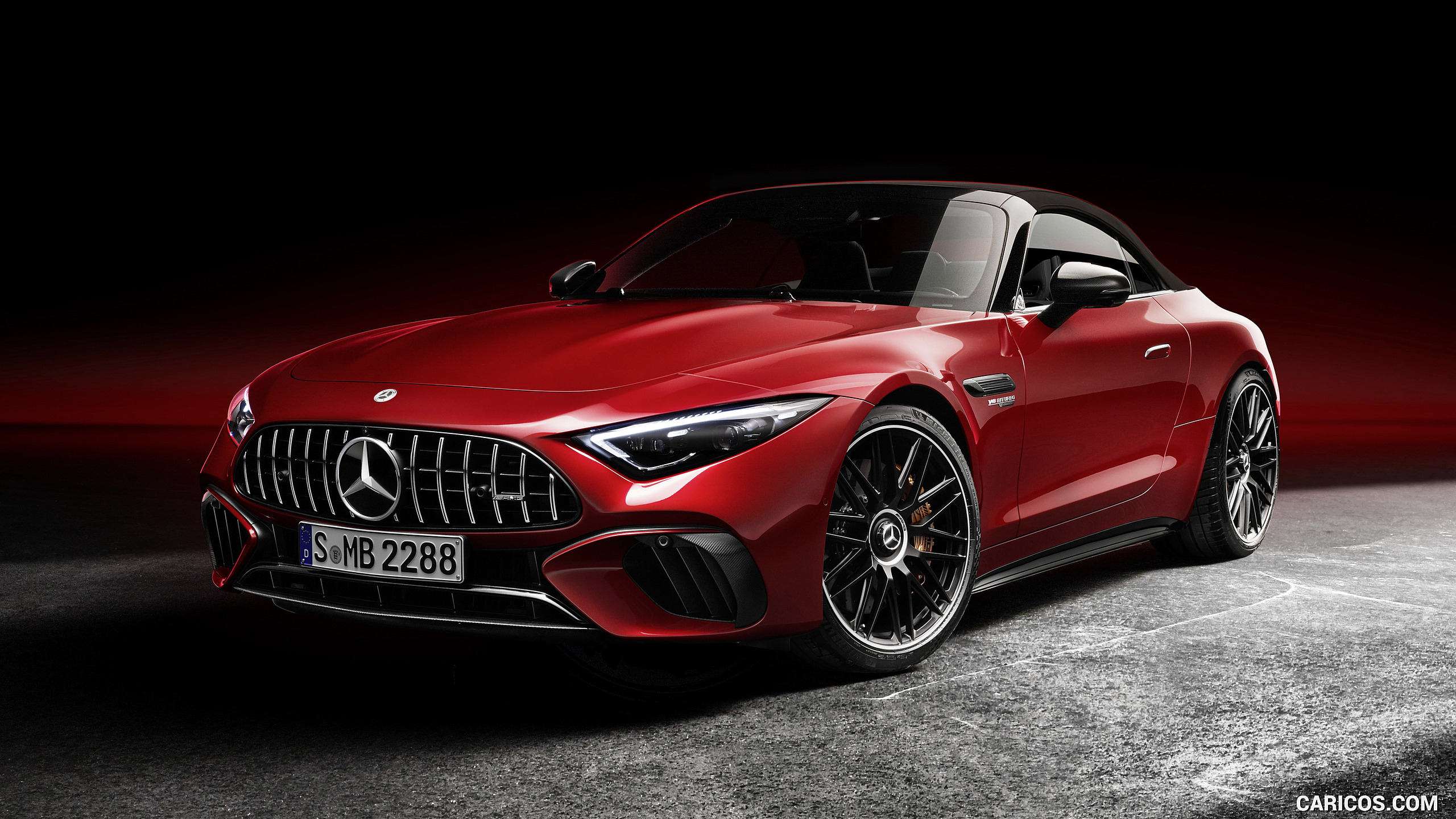2022 Mercedes-AMG SL 63 4MATIC+ (Color: Patagonia Red Metallic) - Front Three-Quarter, #38 of 235