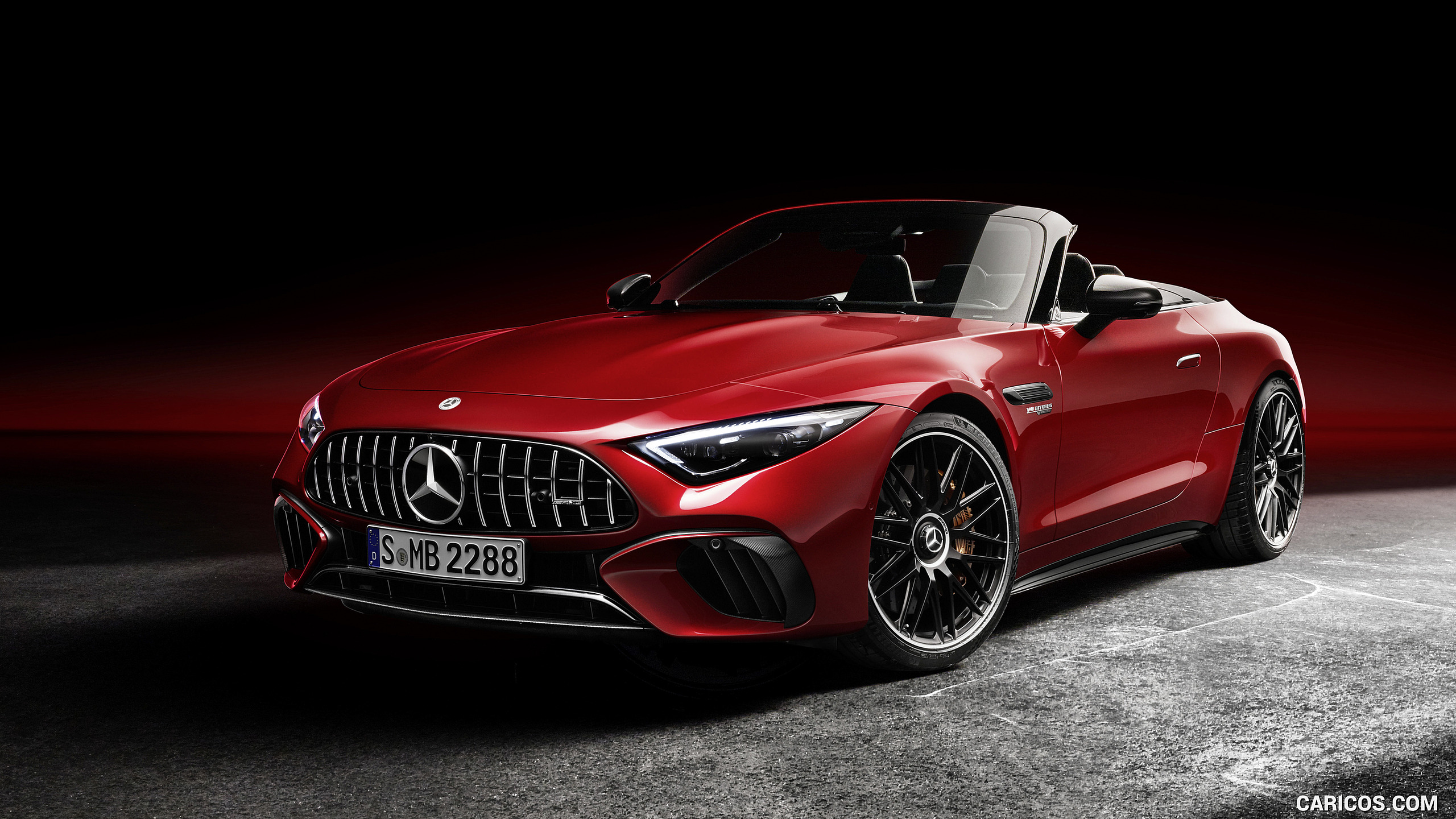 2022 Mercedes-AMG SL 63 4MATIC+ (Color: Patagonia Red Metallic) - Front Three-Quarter, #39 of 235