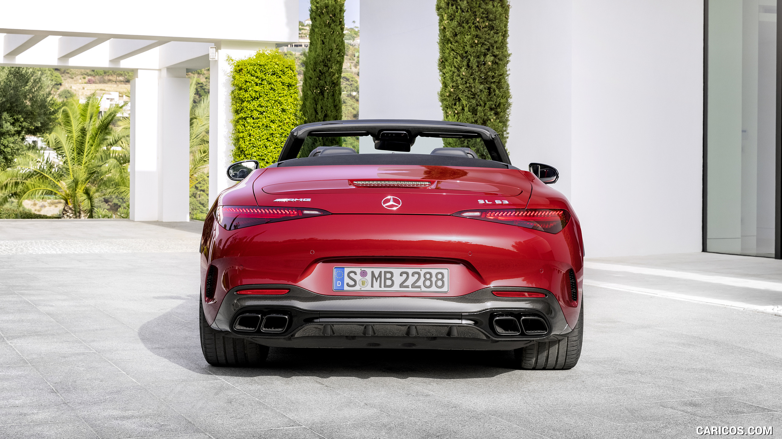 2022 Mercedes-AMG SL 63 4MATIC+ (Color: Patagonia Red Metallic) - Rear, #16 of 235