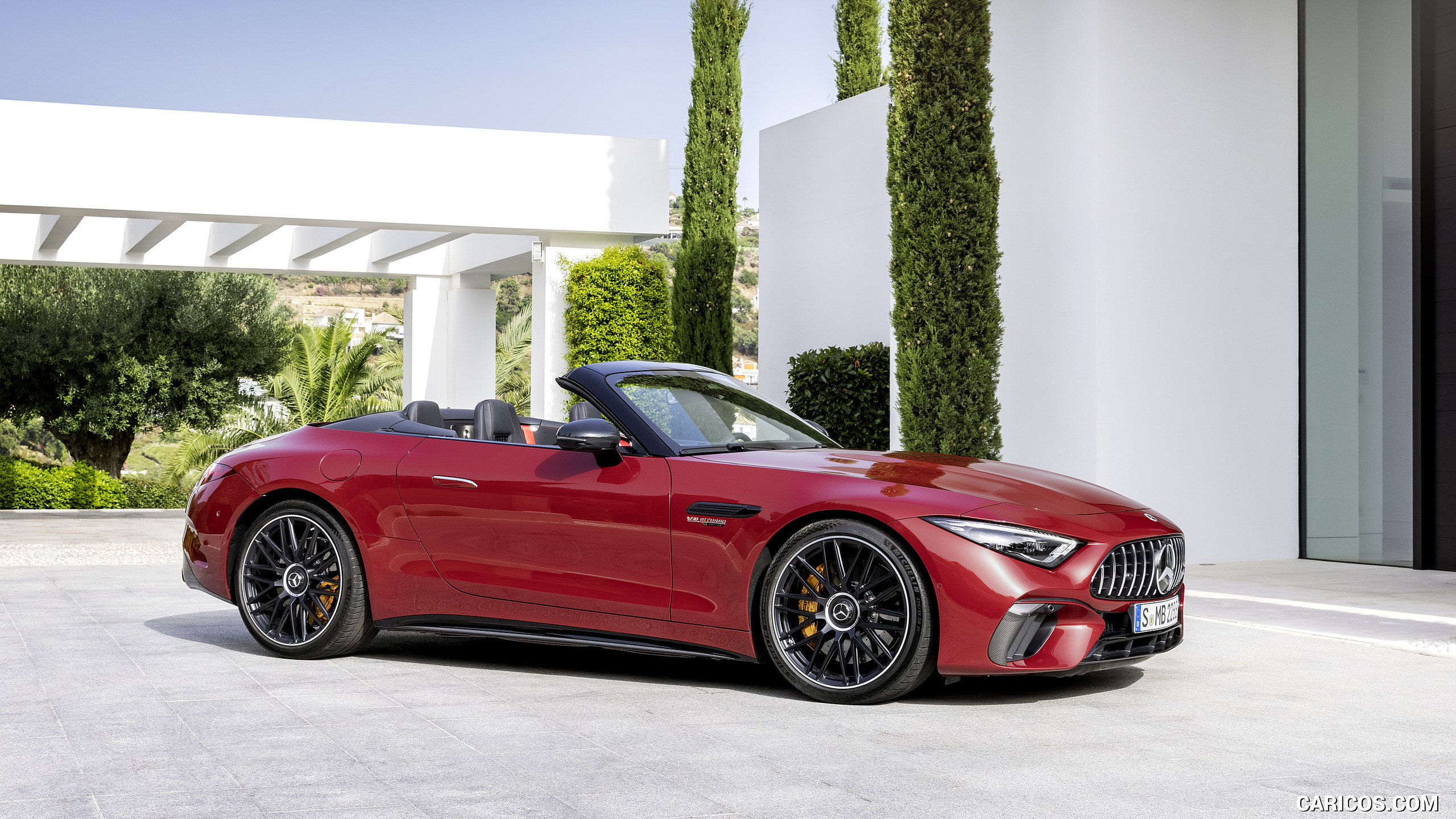 2022 Mercedes-AMG SL 63 4MATIC+ (Color: Patagonia Red Metallic) - Side, #13 of 235