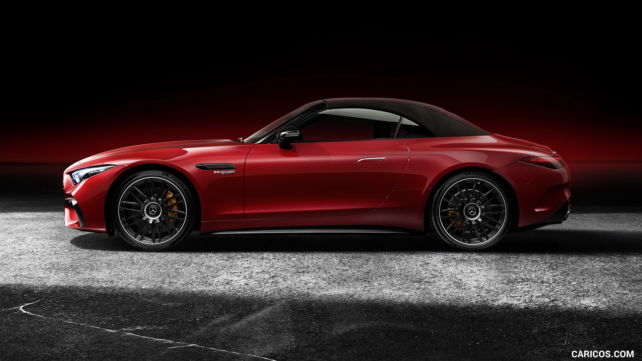 2022 Mercedes-AMG SL 63 4MATIC+ (Color: Patagonia Red Metallic) - Side, #40 of 235