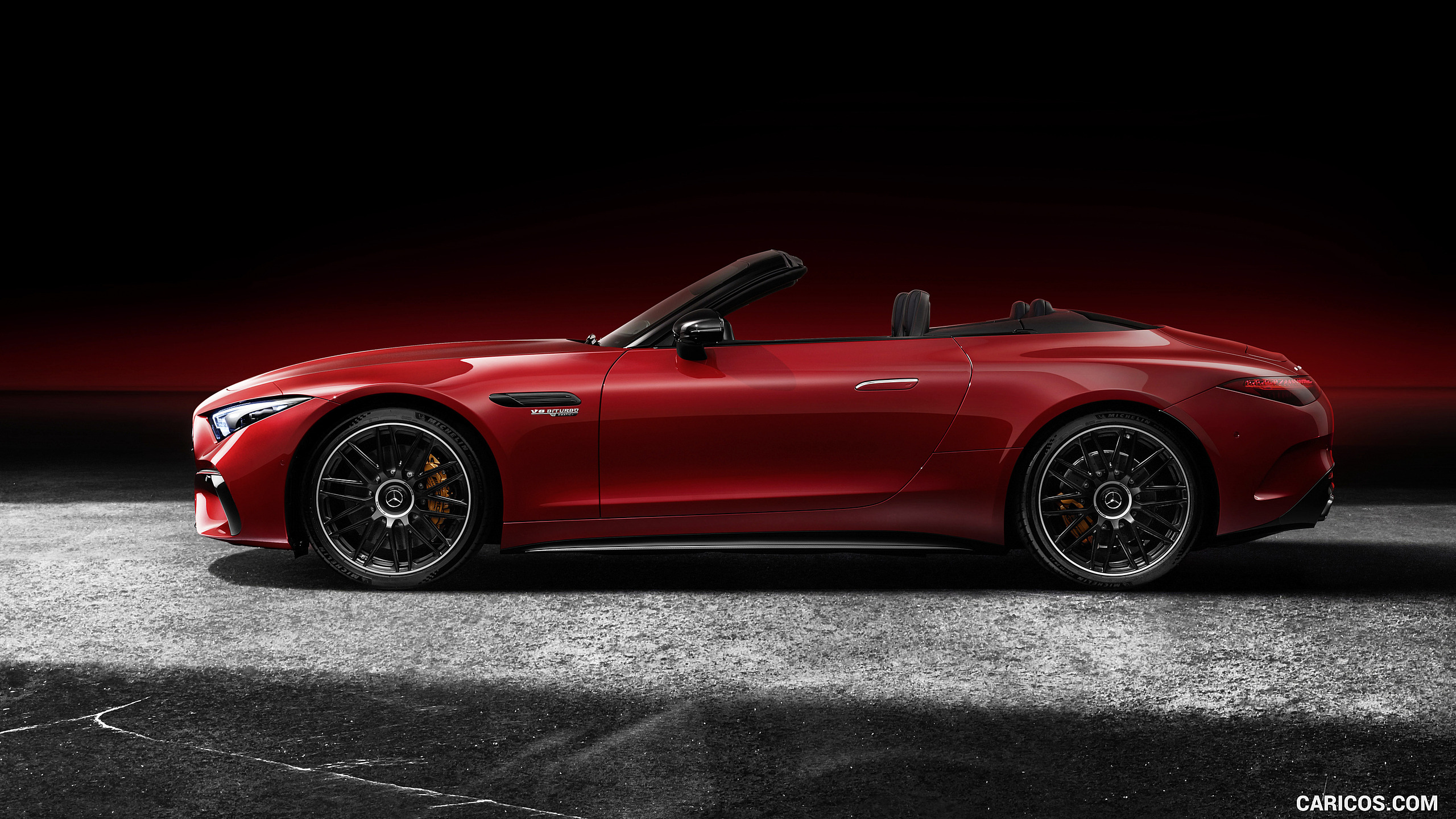 2022 Mercedes-AMG SL 63 4MATIC+ (Color: Patagonia Red Metallic) - Side, #41 of 235