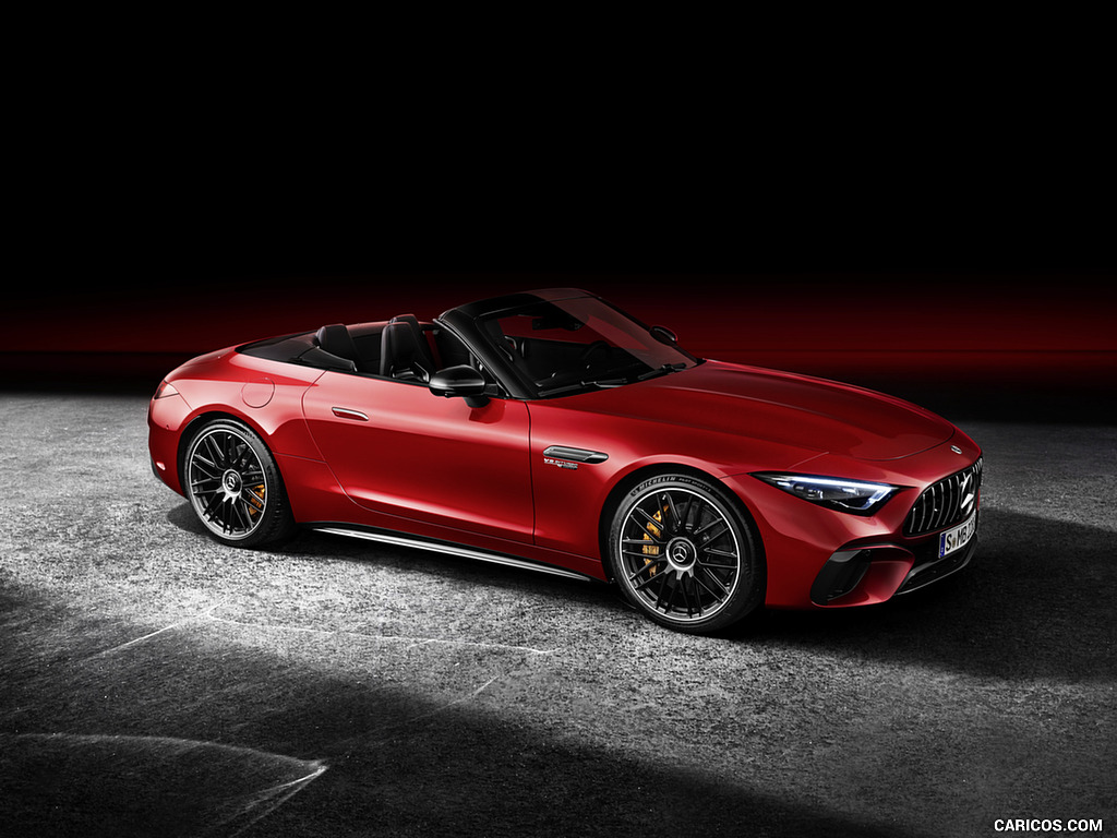 2022 Mercedes-AMG SL 63 4MATIC+ (Color: Patagonia Red Metallic) - Front Three-Quarter