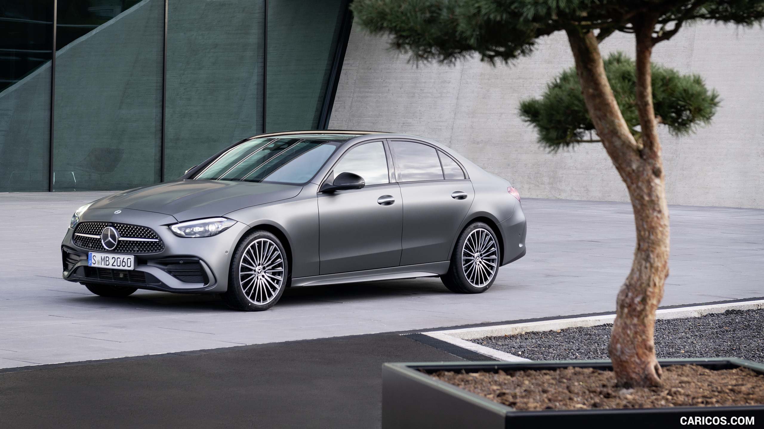 2022 Mercedes-Benz C-Class (Color: Selenite Grey Magno) - Front Three ...