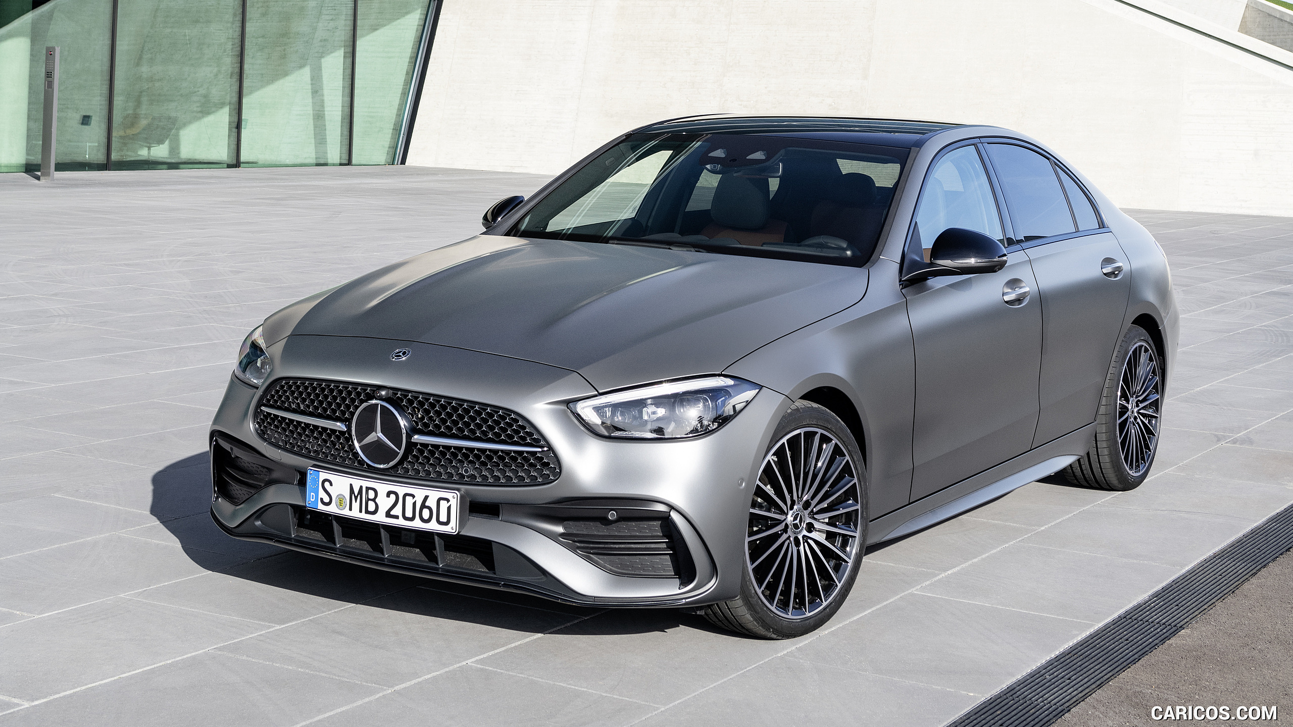 2022 Mercedes-Benz C-Class (Color: Selenite Grey Magno) - Front Three ...