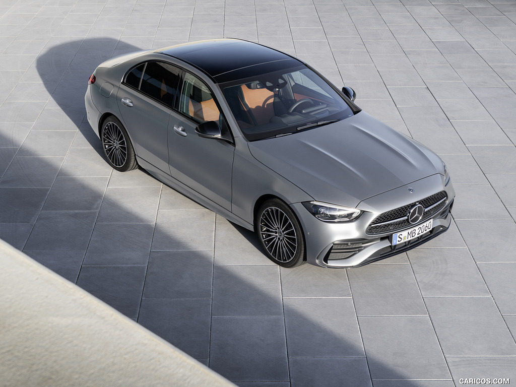 2022 Mercedes-Benz C-Class (Color: Selenite Grey Magno) - Front Three-Quarter