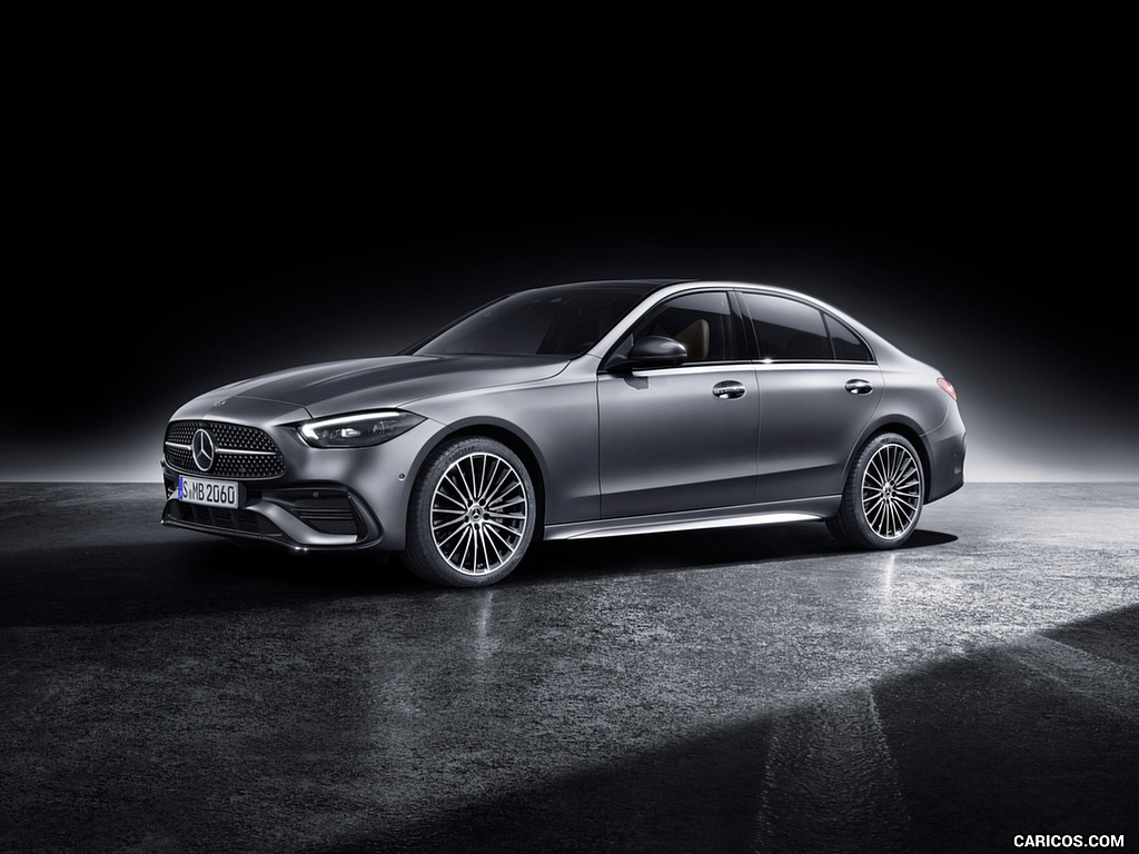 2022 Mercedes-Benz C-Class (Color: Selenite Grey Magno) - Front Three-Quarter