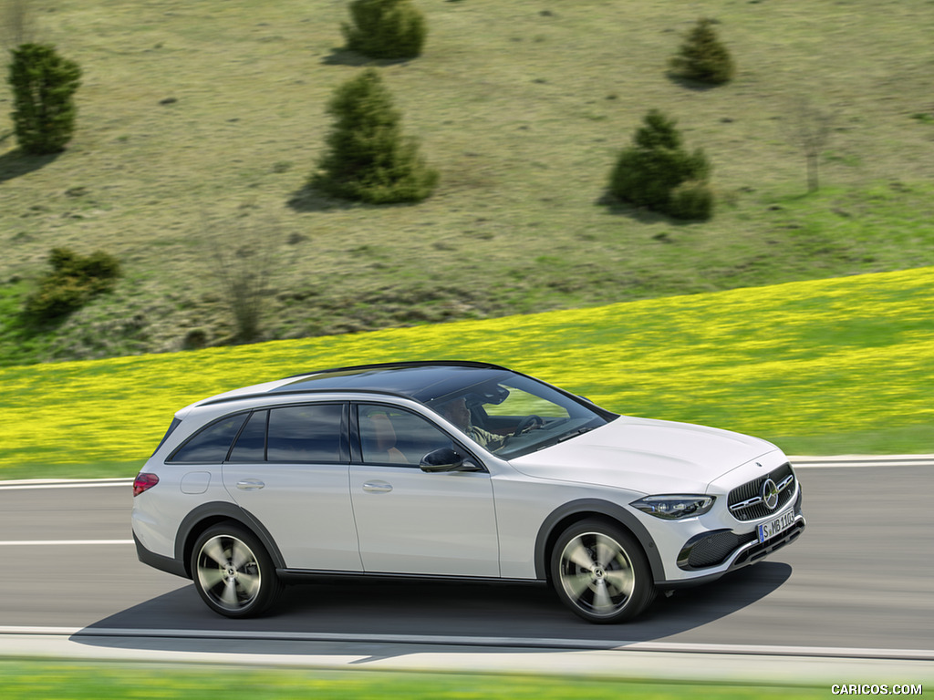 2022 Mercedes-Benz C-Class All-Terrain (Color: Opalite White Bright) - Front Three-Quarter