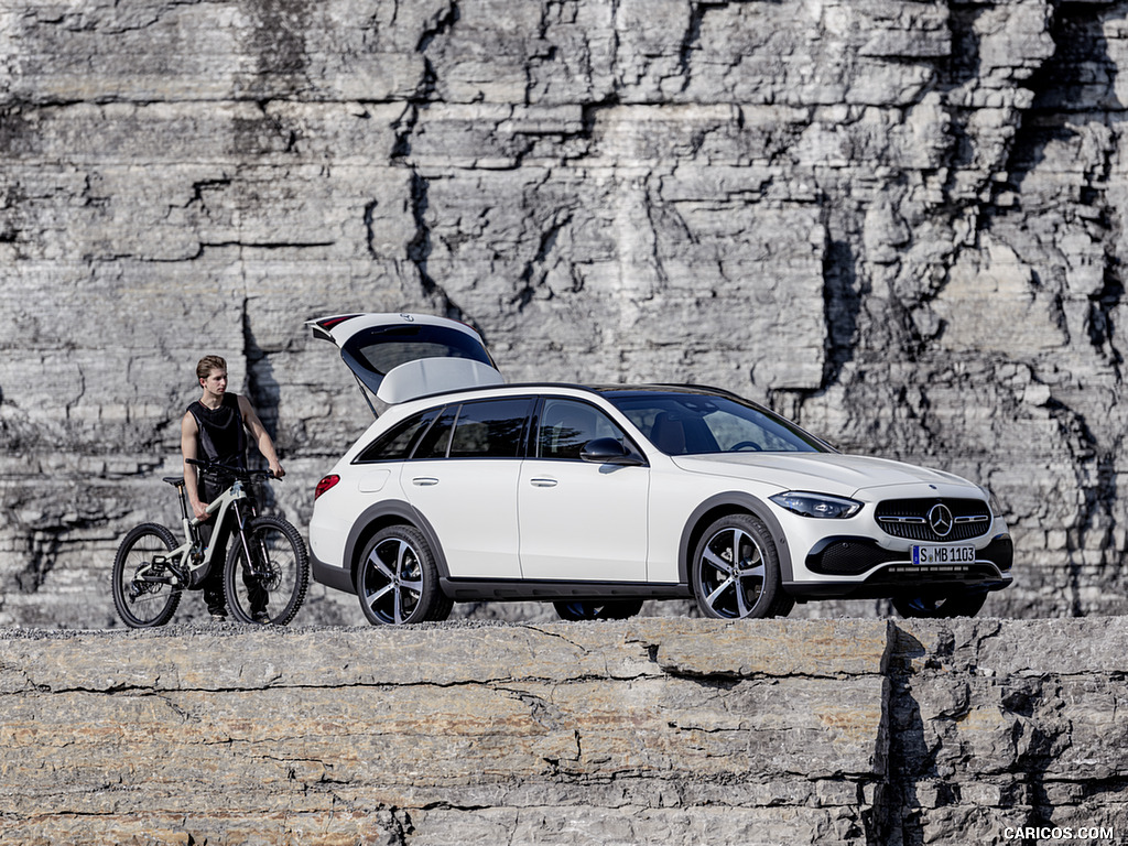 2022 Mercedes-Benz C-Class All-Terrain (Color: Opalite White Bright) - Front Three-Quarter