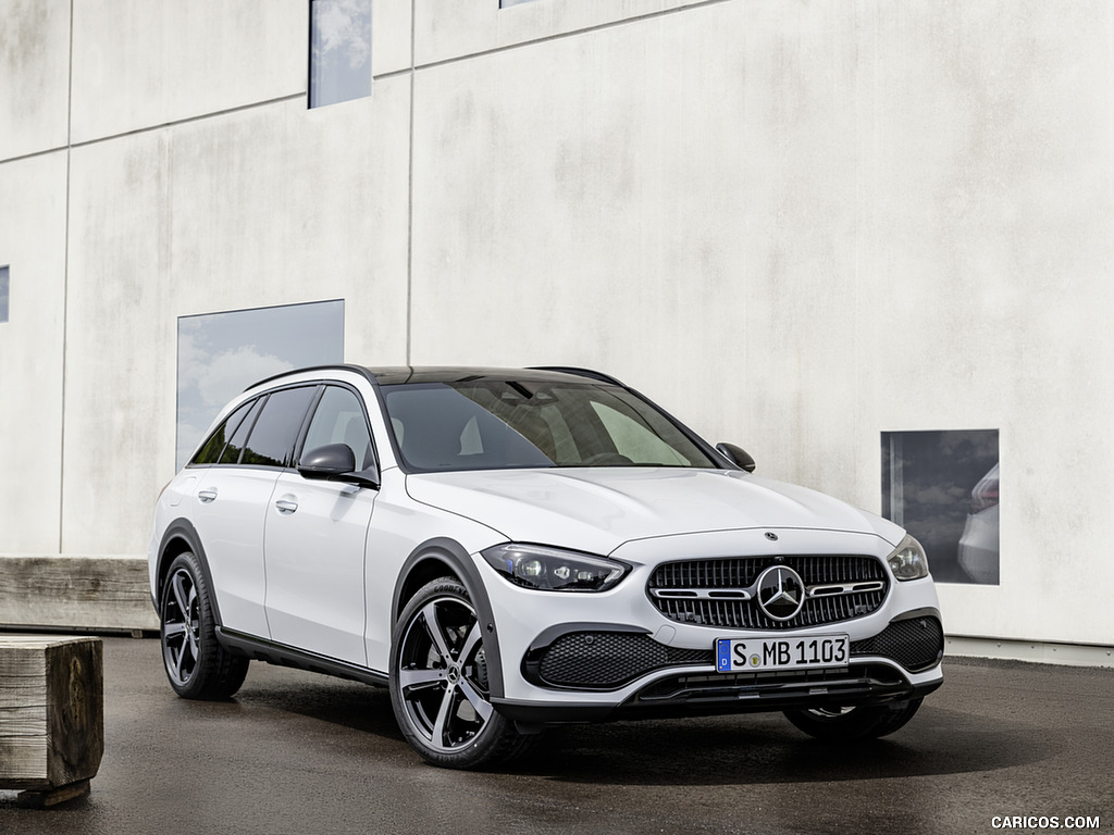 2022 Mercedes-Benz C-Class All-Terrain (Color: Opalite White Bright) - Front Three-Quarter