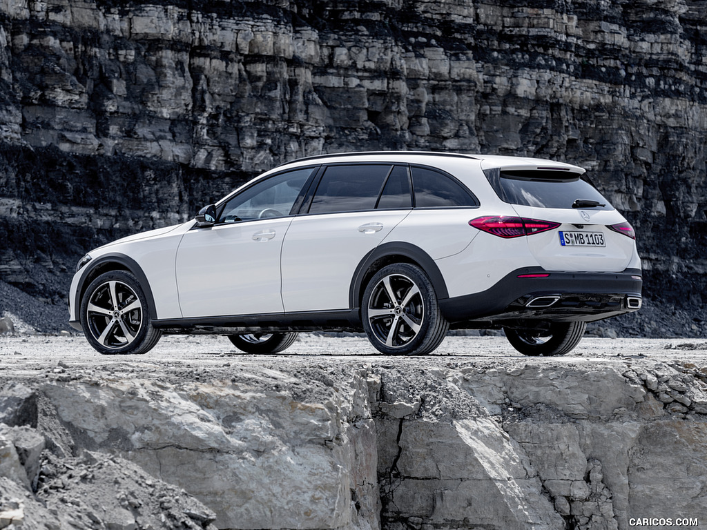 2022 Mercedes-Benz C-Class All-Terrain (Color: Opalite White Bright) - Rear Three-Quarter