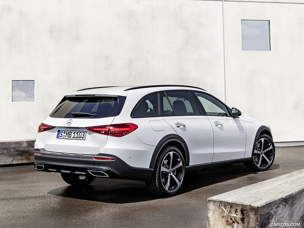 2022 Mercedes-Benz C-Class All-Terrain (Color: Opalite White Bright) - Rear Three-Quarter