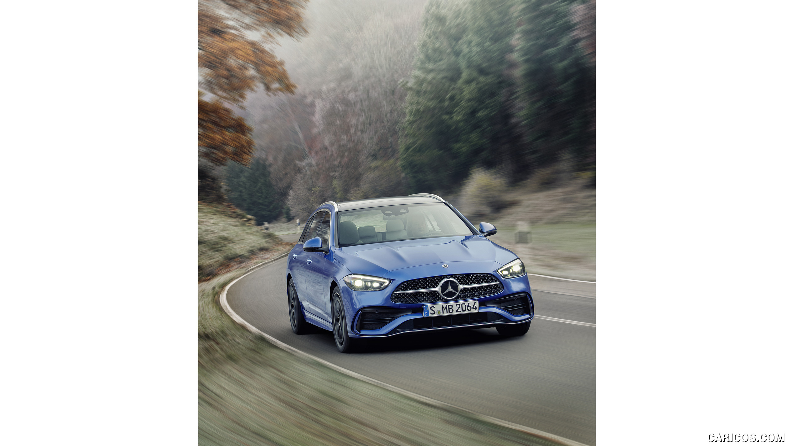 2022 Mercedes-Benz C-Class Wagon T-Model (Color: Spectral Blue) - Front, #4 of 50