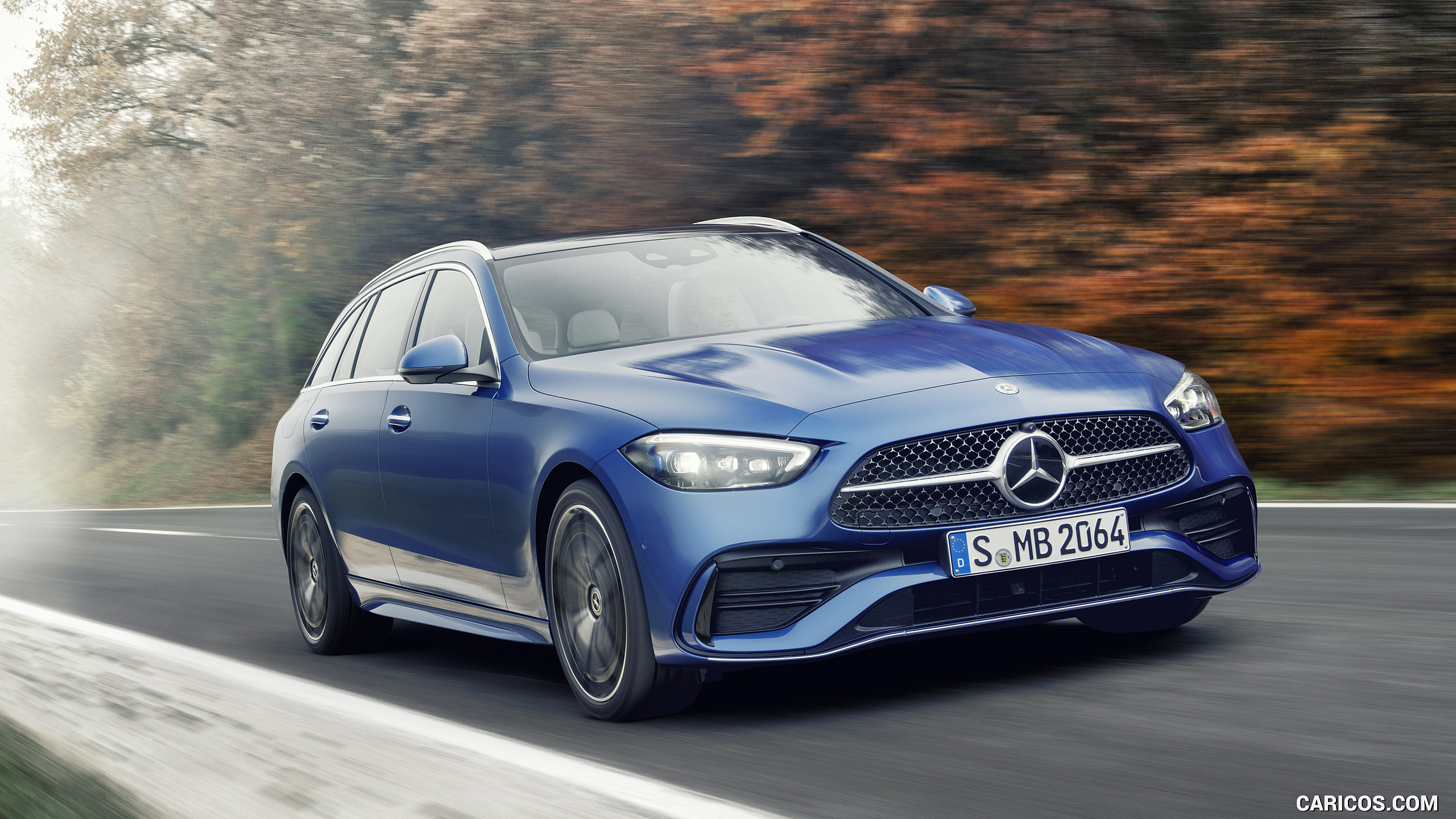 2022 Mercedes-Benz C-Class Wagon T-Model (Color: Spectral Blue) - Front, #6 of 50