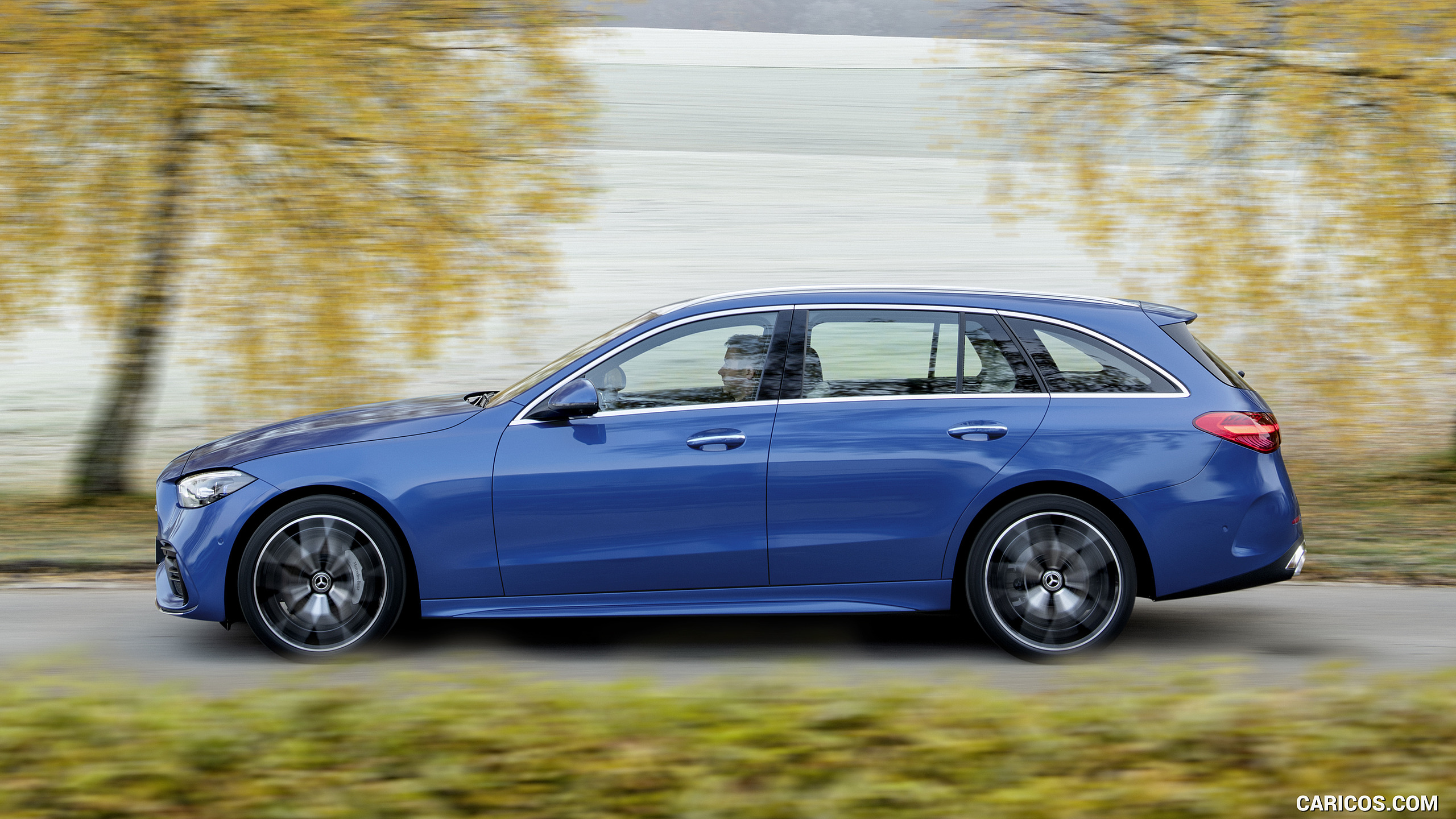 2022 Mercedes-Benz C-Class Wagon T-Model (Color: Spectral Blue) - Side, #10 of 50