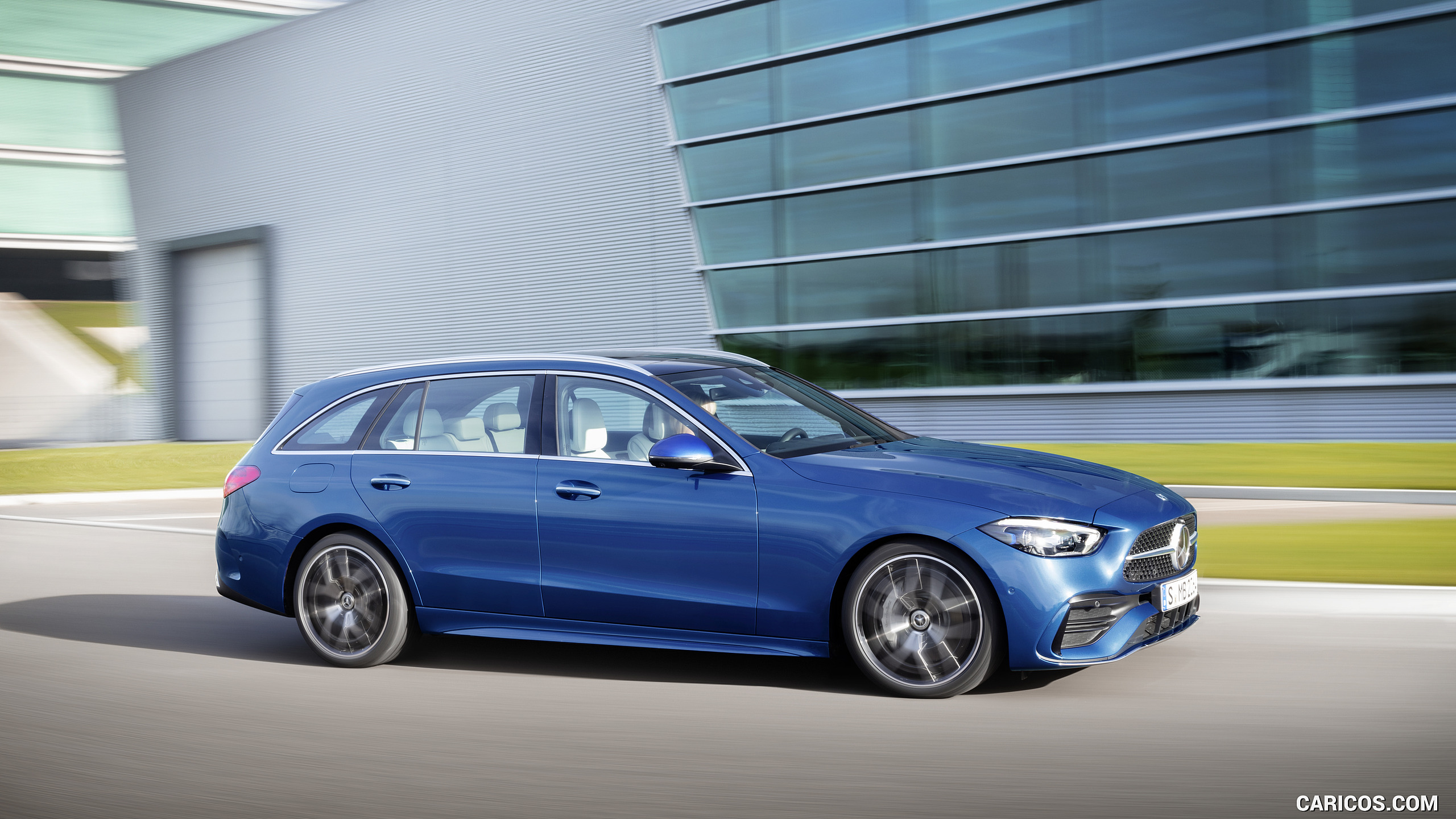 2022 Mercedes-Benz C-Class Wagon T-Model (Color: Spectral Blue) - Side, #17 of 50
