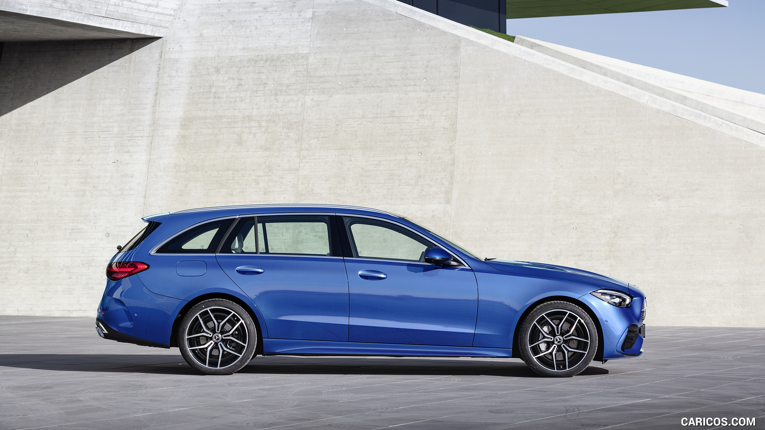 2022 Mercedes-Benz C-Class Wagon T-Model (Color: Spectral Blue) - Side, #26 of 50