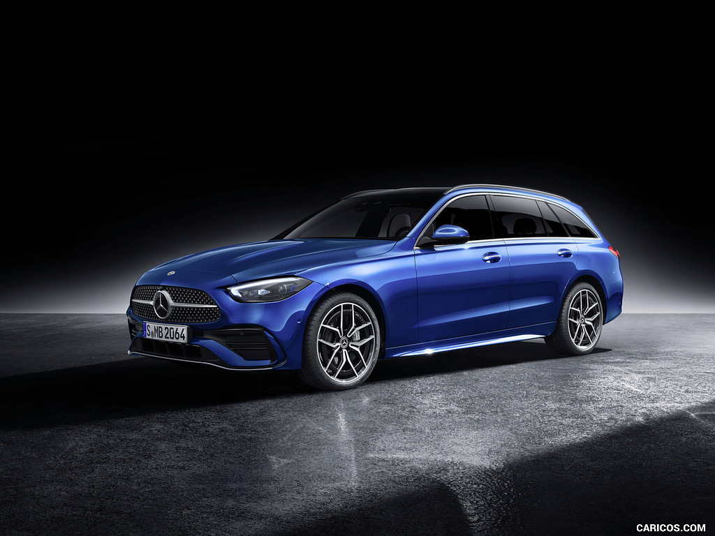 2022 Mercedes-Benz C-Class Wagon T-Model (Color: Spectral Blue) - Front Three-Quarter