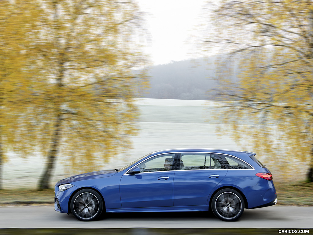 2022 Mercedes-Benz C-Class Wagon T-Model (Color: Spectral Blue) - Side