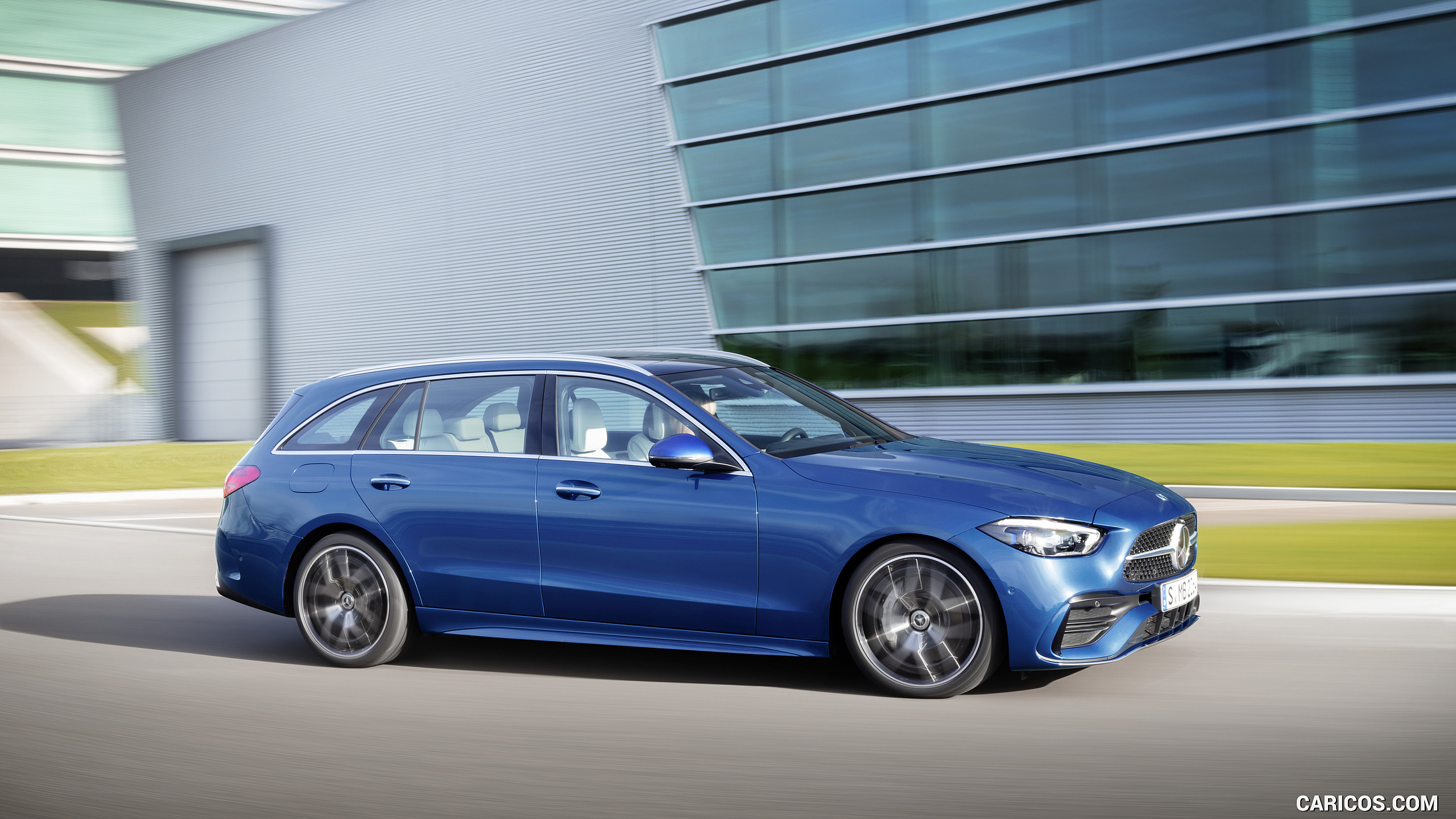 2022 Mercedes-Benz C-Class Wagon T-Model (Color: Spectral Blue) - Side ...