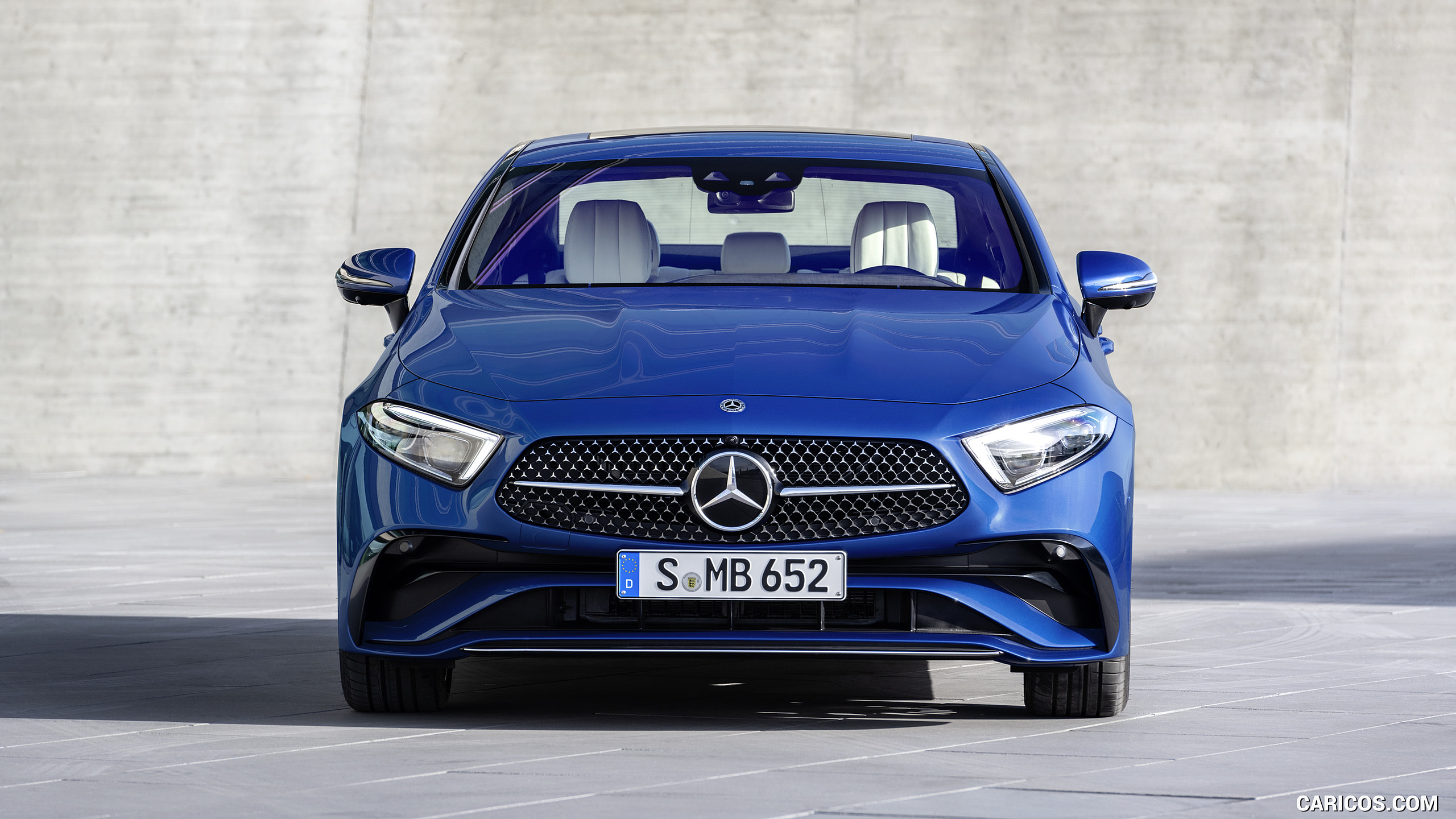 2022 Mercedes-Benz CLS AMG Line (Color: Spectral Blue Metallic) - Front, #21 of 36