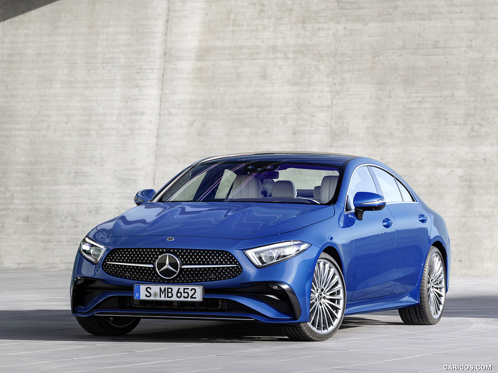 2022 Mercedes-Benz CLS AMG Line (Color: Spectral Blue Metallic) - Front Three-Quarter