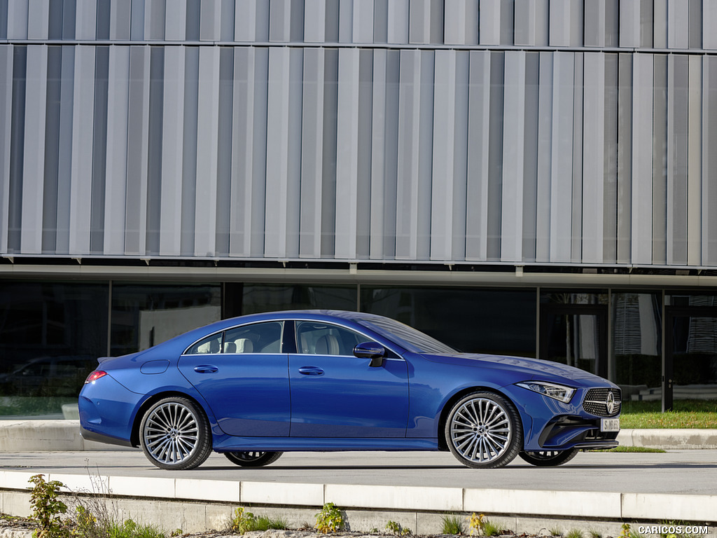 2022 Mercedes-Benz CLS AMG Line (Color: Spectral Blue Metallic) - Side