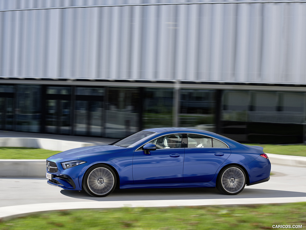 2022 Mercedes-Benz CLS AMG Line (Color: Spectral Blue Metallic) - Side