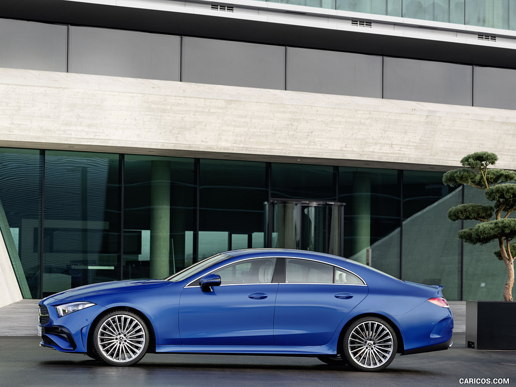 2022 Mercedes-Benz CLS AMG Line (Color: Spectral Blue Metallic) - Side