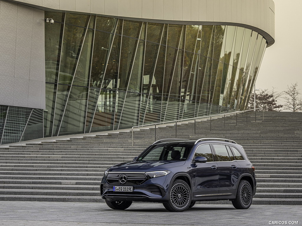 2022 Mercedes-Benz EQB 300 4MATIC (Color: Denim Blue) - Front Three-Quarter