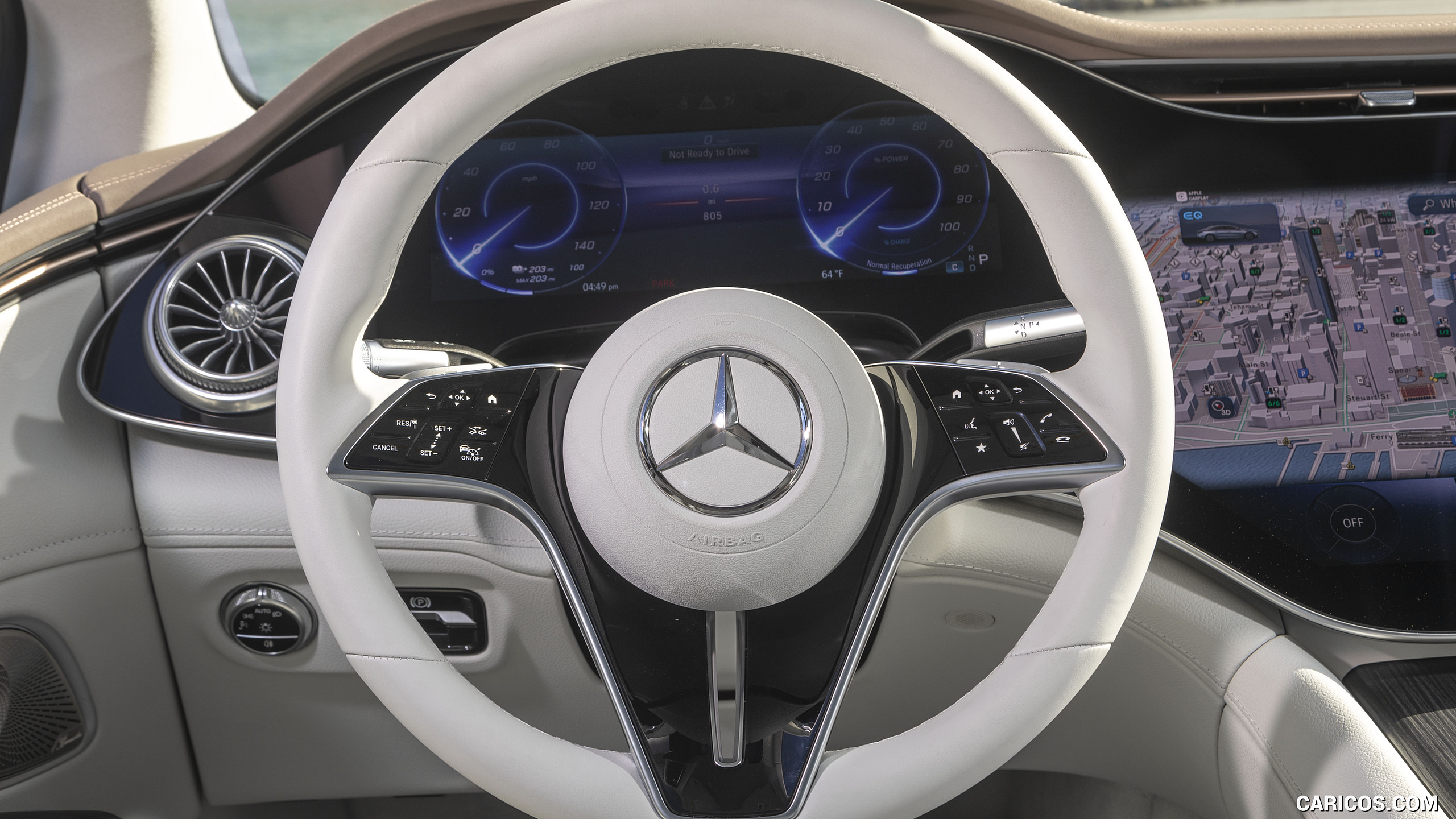 2022 Mercedes-Benz EQS 450+ 4MATIC (US-Spec) - Interior, Steering Wheel, #106 of 172