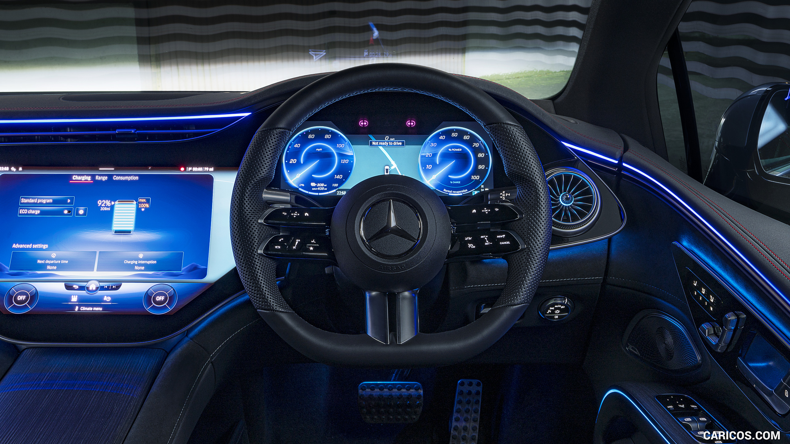 2022 Mercedes-Benz EQS 450+ AMG Line (UK-Spec) - Interior, Cockpit, #36 of 40