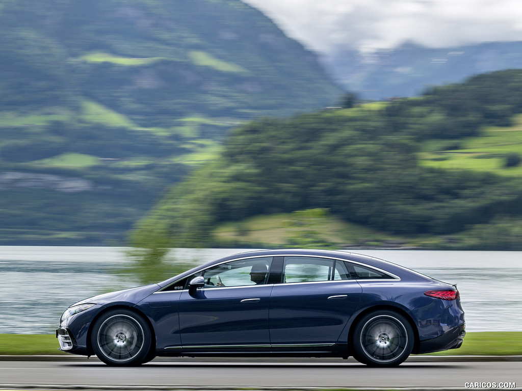 2022 Mercedes-Benz EQS 450+ (Color: Sodalith Blue) - Side