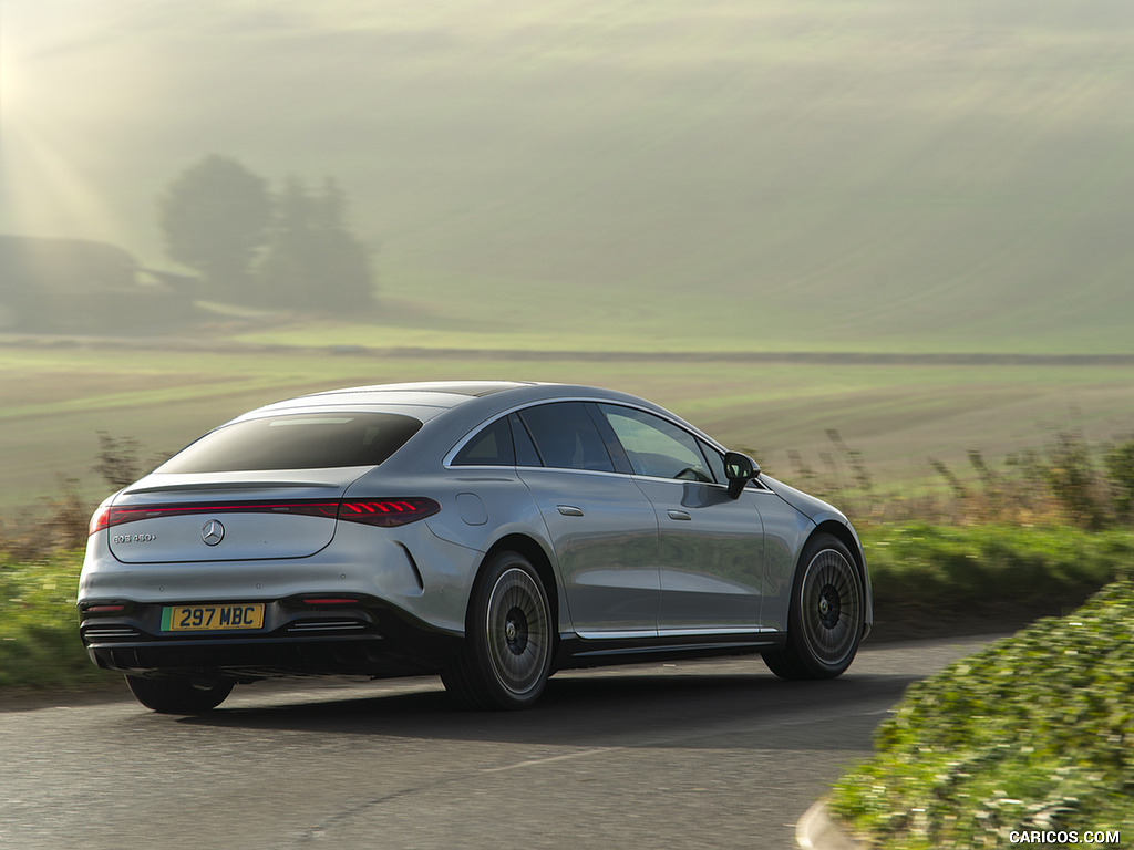 2022 Mercedes-Benz EQS 450+ AMG Line (UK-Spec) - Rear Three-Quarter