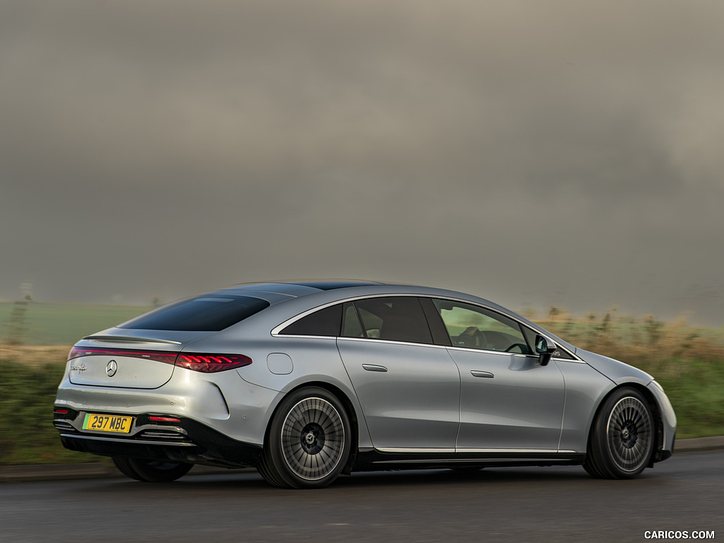 2022 Mercedes-Benz EQS 450+ AMG Line (UK-Spec) - Rear Three-Quarter