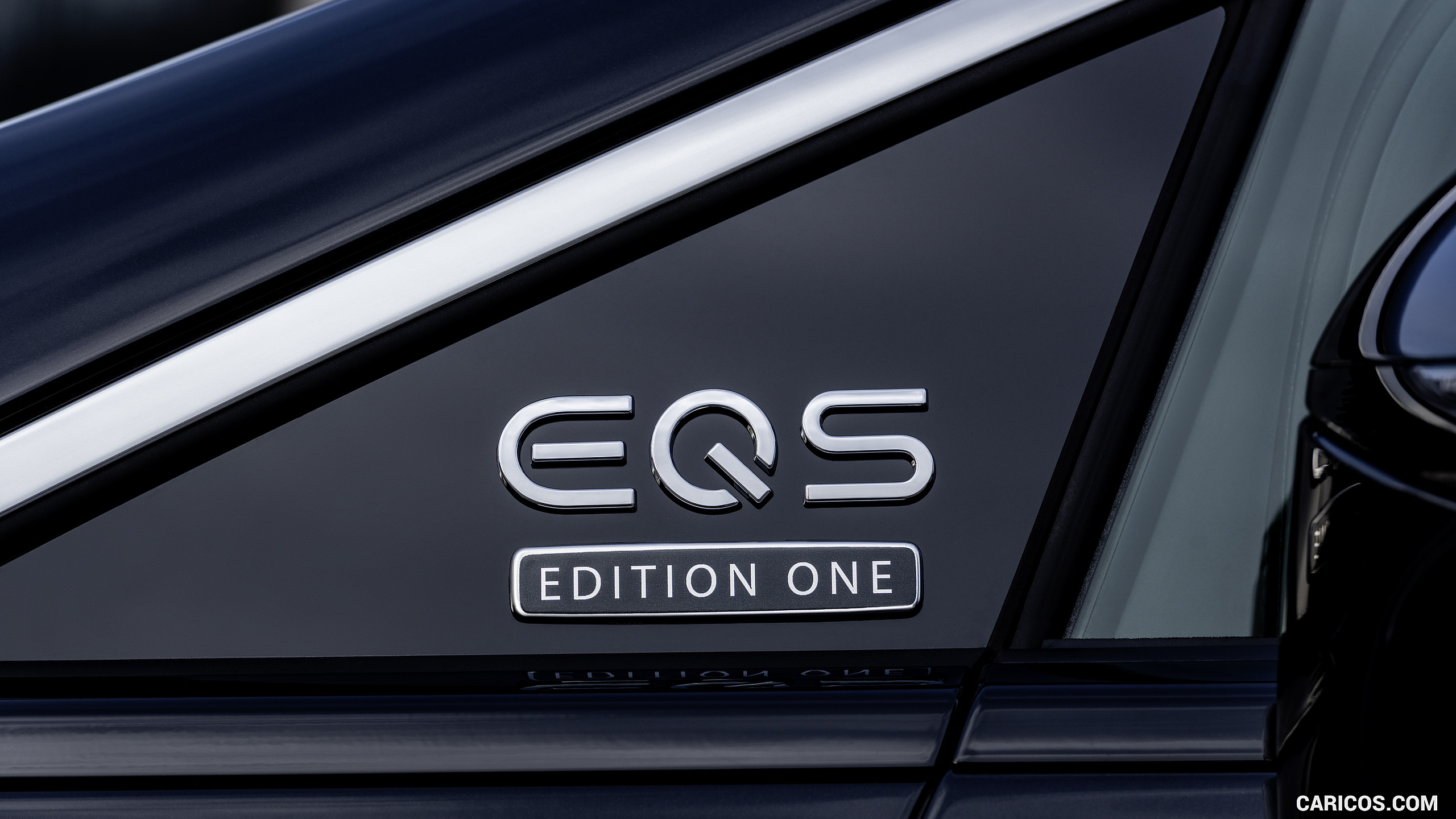 2022 Mercedes-Benz EQS 580 4MATIC AMG-Line Edition 1 (Color: High-Tech Silver / Obsidian Black) - Badge, #42 of 206